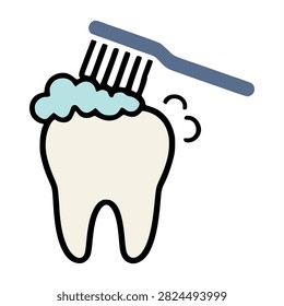Toothbrush Brushing Teeth With Soap Foam
