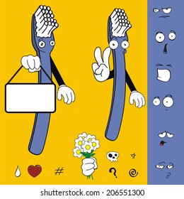 toothbrush cartoon isolated set pack in vector format very easy to edit