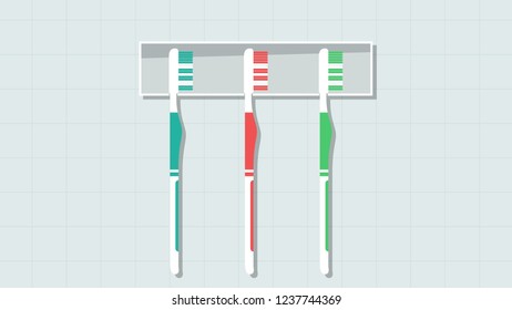 Toothbrush cartoon vector. free space for text. wallpaper. copy space.