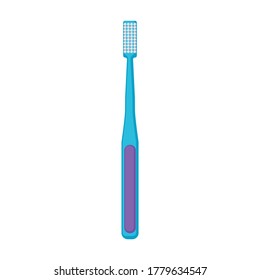 Toothbrush cartoon vector illustration of icon.Cartoon vector icon brush of tooth. Isolated illustration of toothbrush on white background.