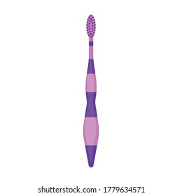 Toothbrush cartoon vector illustration of icon.Cartoon vector icon brush of tooth. Isolated illustration of toothbrush on white background.