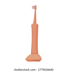 Toothbrush cartoon vector illustration of icon.Cartoon vector icon brush of tooth. Isolated illustration of toothbrush on white background.