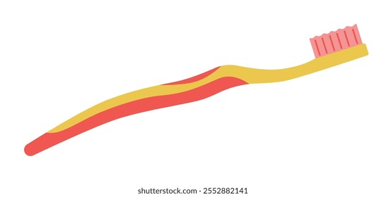 Toothbrush in clip art style. Isolated vector illustration for your design