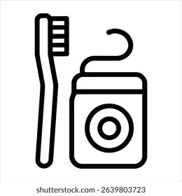 Toothbrush and Dental Floss Oral Hygiene Essentials for Healthy Smiles and Clean Teeth Dental Care