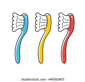 Toothbrush in different colors.