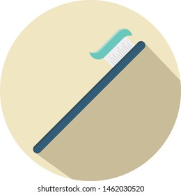 toothbrush flat design minimal icon vector image