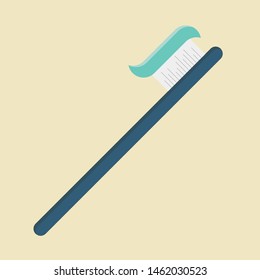 toothbrush flat design minimal icon vector image