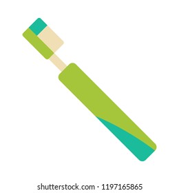Toothbrush flat icon. You can be used toothbrush icon for several purposes like: websites, UI, UX, print templates, promotional materials, info-graphics, web and mobile phone apps.