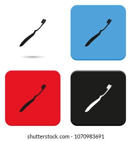 Toothbrush flat vector icon.