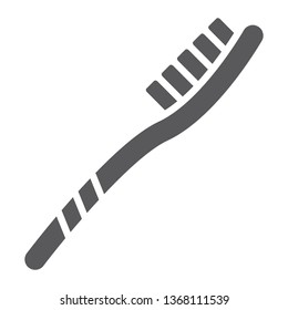 Toothbrush glyph icon, dental and teeth, bristle sign, vector graphics, a solid pattern on a white background, eps 10.