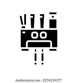 toothbrush holder glyph icon vector. toothbrush holder sign. isolated symbol illustration