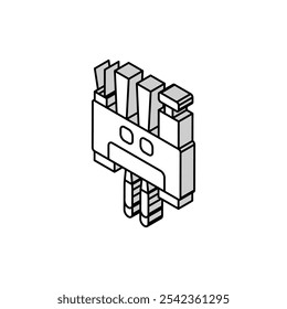 toothbrush holder isometric icon vector. toothbrush holder sign. isolated symbol illustration