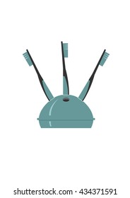 Toothbrush Holder. Vector Illustration.