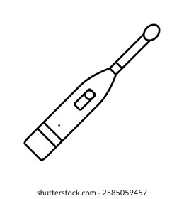 toothbrush hygiene line icon vector. toothbrush hygiene sign. isolated contour symbol black illustration