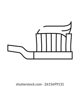 toothbrush hygiene line icon vector. toothbrush hygiene sign. isolated contour symbol black illustration