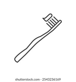 Toothbrush icon in black outlined and solid.