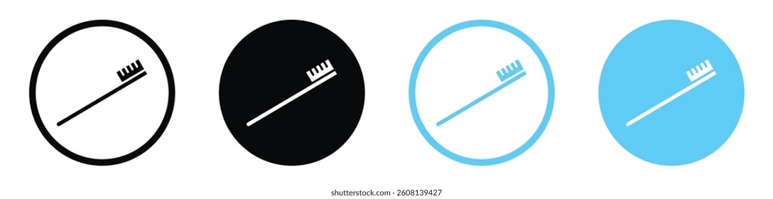 Toothbrush icon collection. vector illustration set