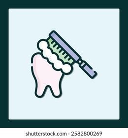 Toothbrush Icon: Dental Hygiene Simplified Illustration