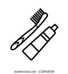 toothbrush 
icon design, flat style trendy collection