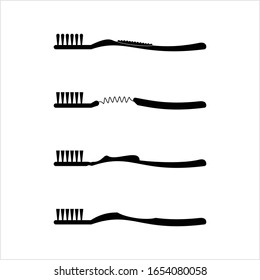 Toothbrush Icon Design Vector Art Illustration