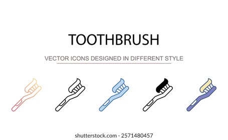 Toothbrush icon design with white background stock illustration