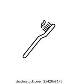Toothbrush icon. filled and line stroke icons