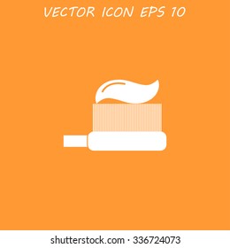 Toothbrush icon. Flat design style EPS 10