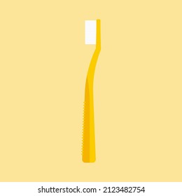 Toothbrush icon. Flat design vector illustration.
