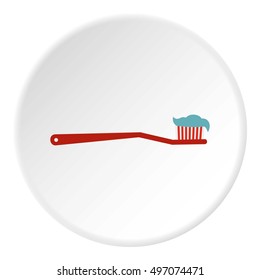 Toothbrush icon. Flat illustration of toothbrush vector icon for web