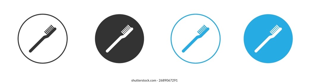 Zahnbürsten-Symbol. Entwurfsvorlage für Grafiksymbol