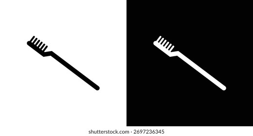 Ícone da escova de dentes ilustração do design do elemento. ícones de glifo preto