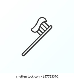 Toothbrush icon illustration isolated vector sign symbol