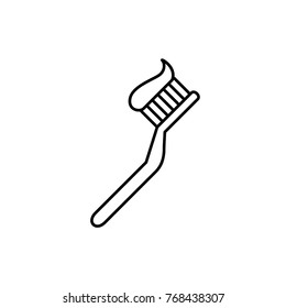 toothbrush icon illustration isolated vector