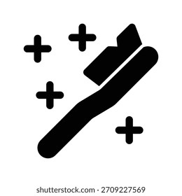 Plantilla de diseño de Vector de ilustración de icono de cepillo de dientes
