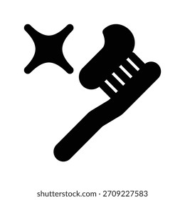 Ícone de escova de dentes ilustração vetor modelo de design