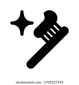 Ícone de escova de dentes ilustração vetor modelo de design