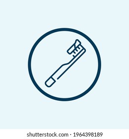 toothbrush icon isolated on white background from personal hygiene collection. toothbrush icon thin line outline linear toothbrush symbol for logo, web, app