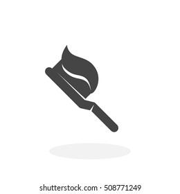 Toothbrush icon isolated on white background. Toothbrush vector logo. Flat design style. Modern vector pictogram for web graphics - stock vector