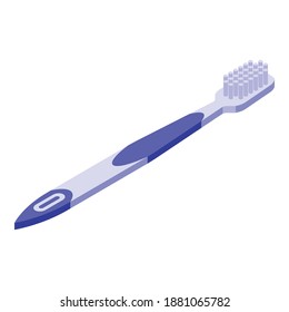 Toothbrush icon. Isometric of toothbrush vector icon for web design isolated on white background