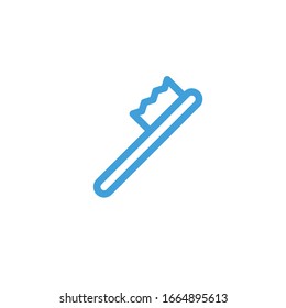 Toothbrush icon. Line design template. Vector illustration
