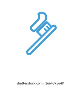 Toothbrush icon. Line design template. Vector illustration