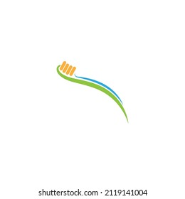 Toothbrush icon logo design template illustration vector