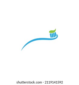 Toothbrush icon logo design template illustration vector