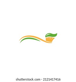 Toothbrush icon logo design template illustration vector
