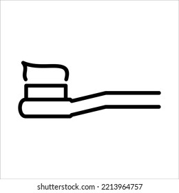 Toothbrush Icon Logo Design Vector Template Illustration Sign And Symbol Pixels Perfect