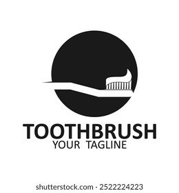 Toothbrush icon logo design vector template with creative ideas. 
logo suitable for family dentistry or dental center.