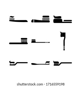 toothbrush icon or logo isolated sign symbol vector illustration - Collection of high quality black style vector icons
