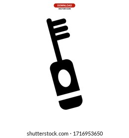 toothbrush icon or logo isolated sign symbol vector illustration - high quality black style vector icons
