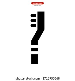 toothbrush icon or logo isolated sign symbol vector illustration - high quality black style vector icons
