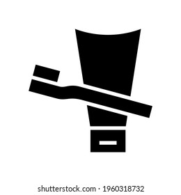 Toothbrush icon or logo isolated sign symbol vector illustration - high quality black style vector icons
